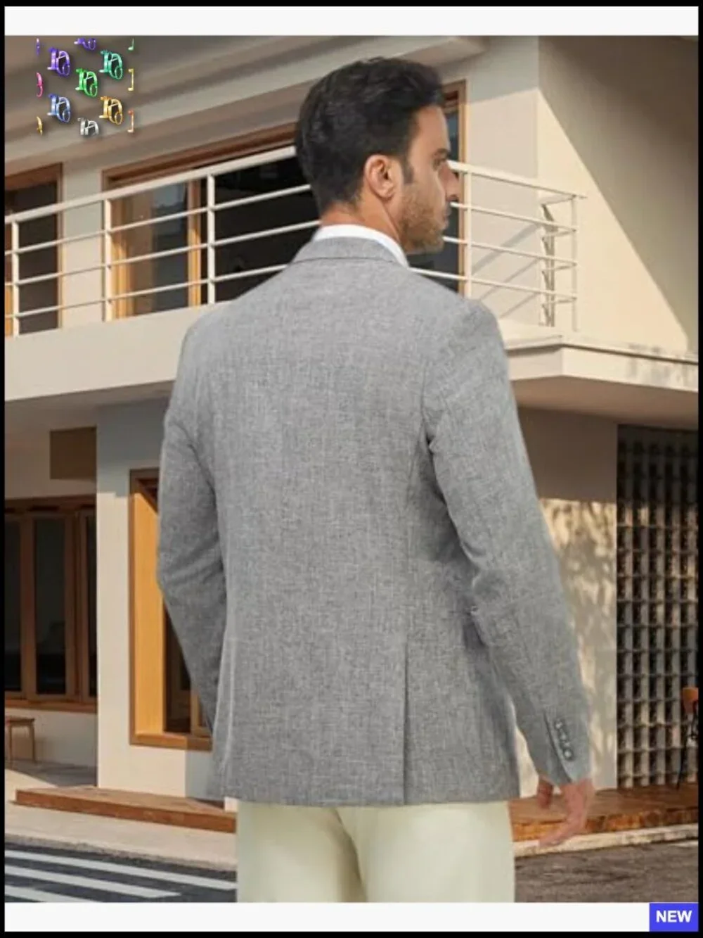 Modern Fitted Sport Coat Blazer Lightweight One Button Suit Jacket Classic